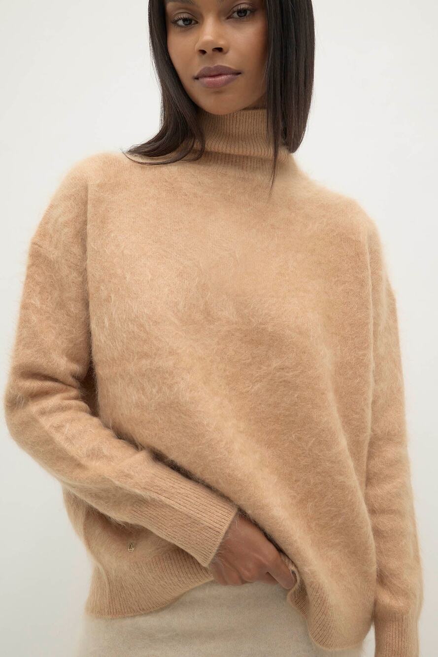 NakedCashmere BRUSHED CASHMERE TURTLENECK SWEATER M/L